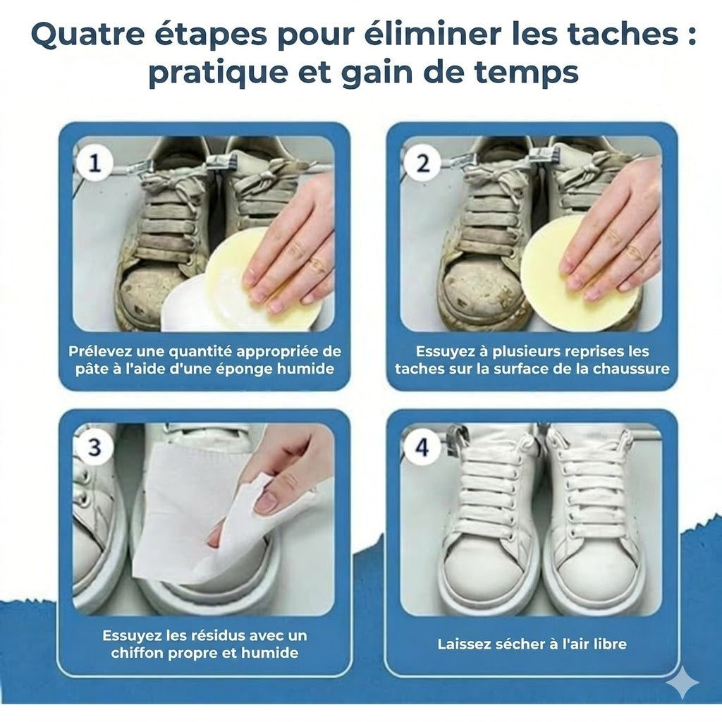 Crème de restauration pour chaussures blanches