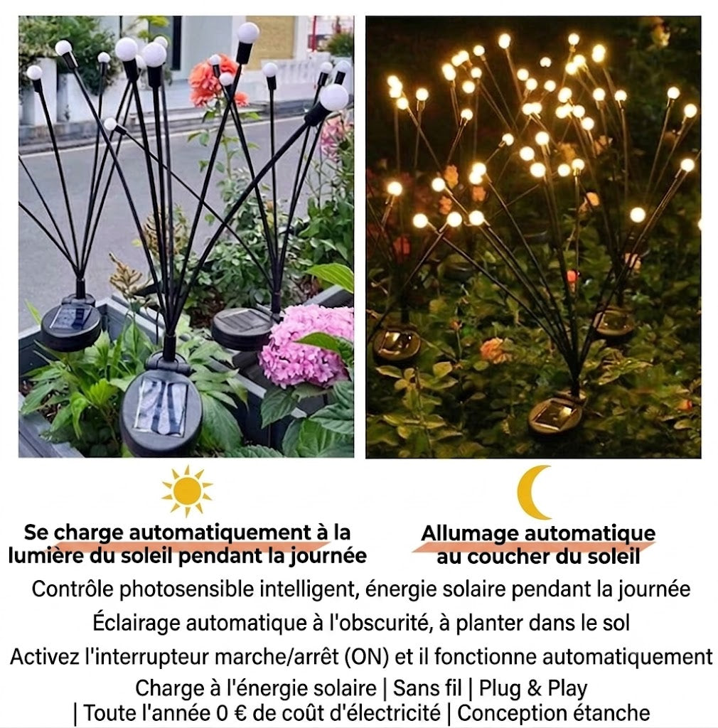 Lampes de jardin solaires lucioles