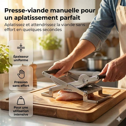🥩 Coupe-viande et aplatisseur manuel