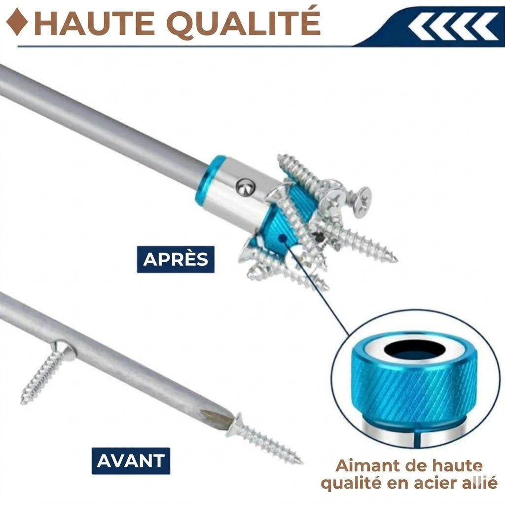Anneau magnétique universel pour embouts de vissage – Lot de 3 pièces