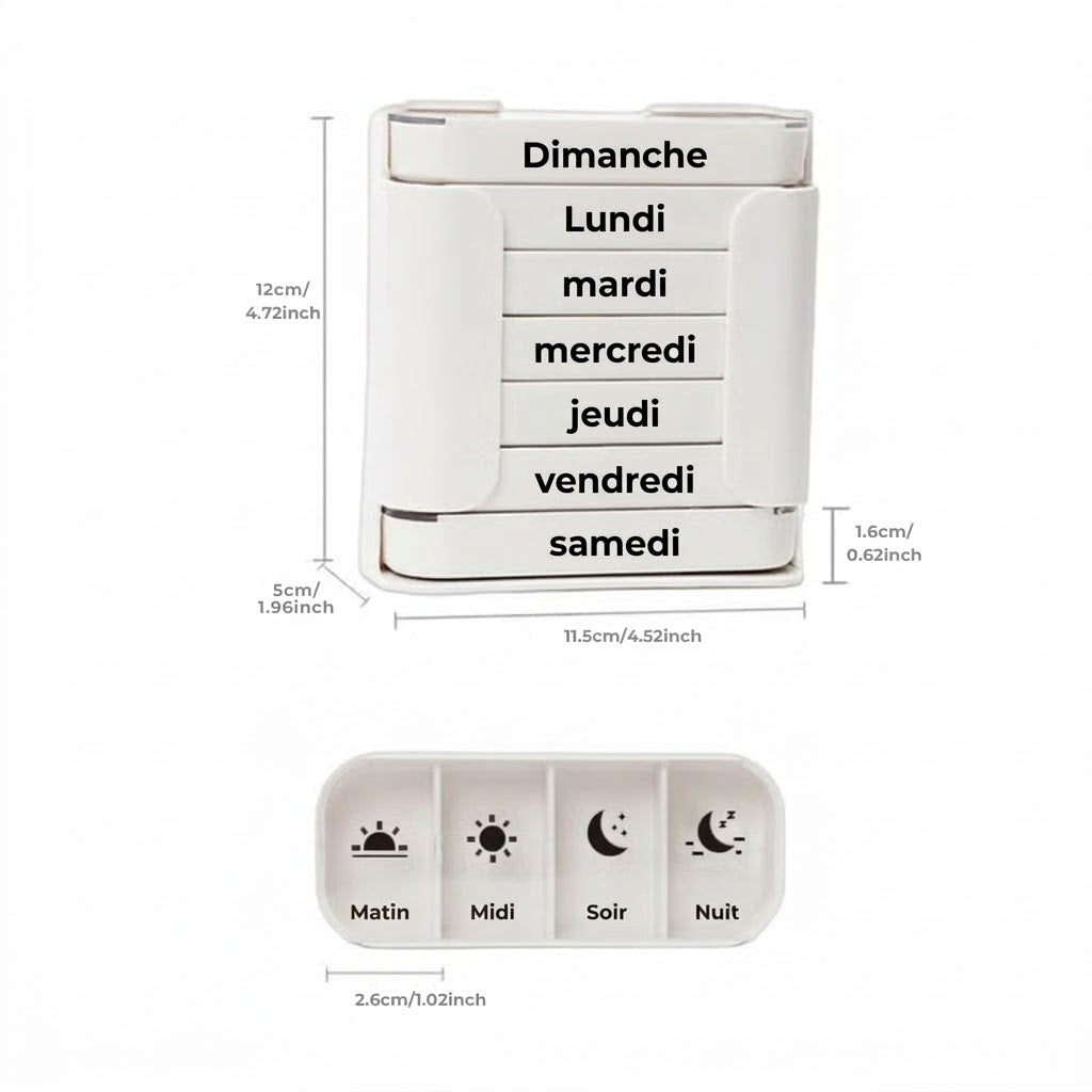 Pilulier hebdomadaire 7 jours