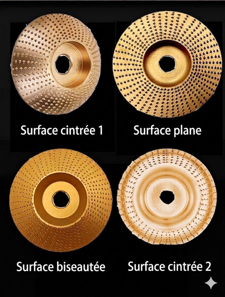 ⚙️ Disques de meulage pour le travail du bois – Coupe rapide, tranchants et durables, adaptés aux meuleuses d'angle