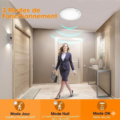 Plafonnier rechargeable avec détecteur de mouvement - Sans fil - Télécommande incluse