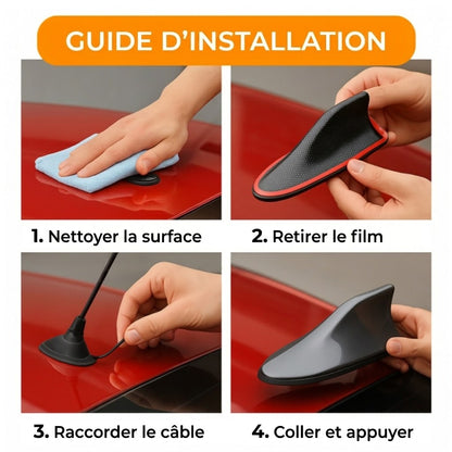 Amplificateur d'antenne de voiture aileron de requin - Réception radio améliorée
