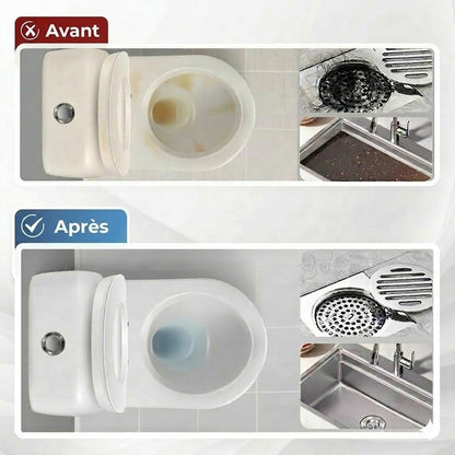 🚽 Pastilles déboucheuses de canalisation à action rapide – Adaptées pour les cuisines, salles de bains et canalisations