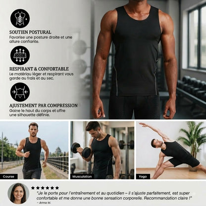 🔥 Temps limité : 50% DE RÉDUCTION❗️❗️ Débardeur de compression / Gilet sculptant pour homme – Parfait pour l'entraînement et le fitness