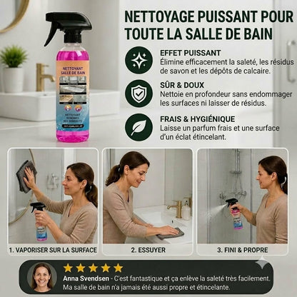 Nettoyant salle de bains – Produit de nettoyage universel pour baignoires, lavabos et vitres