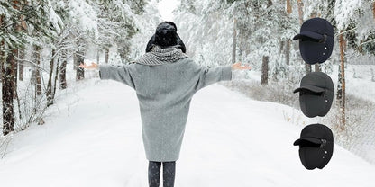 Bonnet d'hiver chaud avec protection faciale