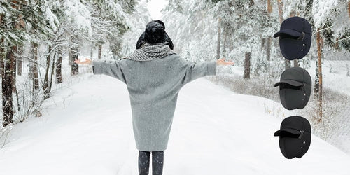 Bonnet d'hiver chaud avec protection faciale