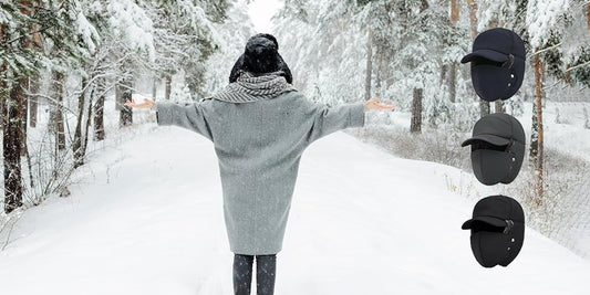 Bonnet d'hiver chaud avec protection faciale