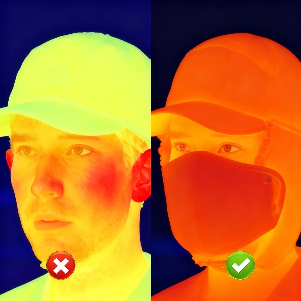 Bonnet d'hiver chaud avec protection faciale