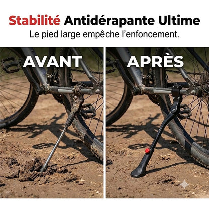 🚲 Béquille de vélo réglable | Adaptée aux vélos de 24 à 29 pouces