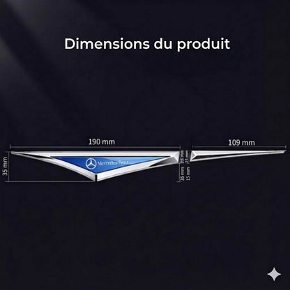 Emblème de voiture universel – Logo de voiture résistant aux intempéries – Badge autocollant pour carrosserie