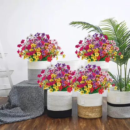 Fleur artificielle résistante aux UV - 4 pièces