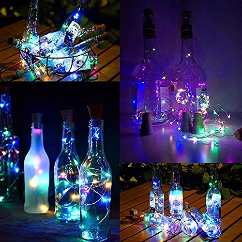 Guirlande lumineuse LED avec bouchon en liège pour bouteille DIY – Éclairage d'ambiance en fil pour décoration