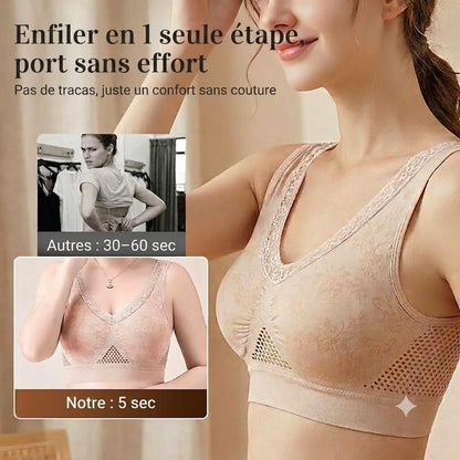 Soutien-gorge sculptant confortable sans agrafe – En pur coton