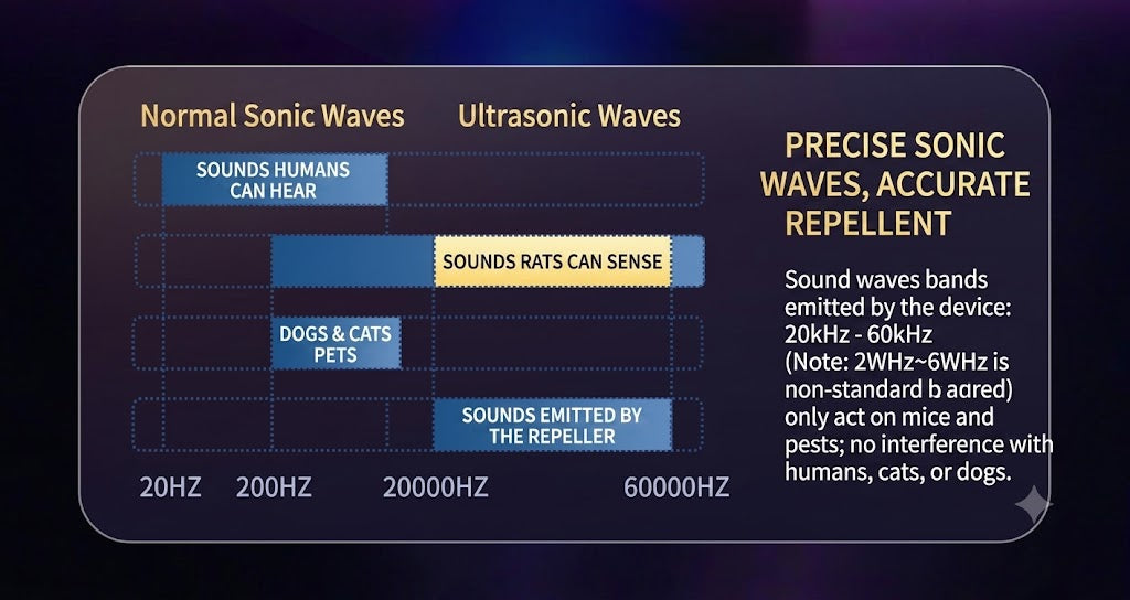 Répulsif à ultrasons professionnel contre les nuisibles