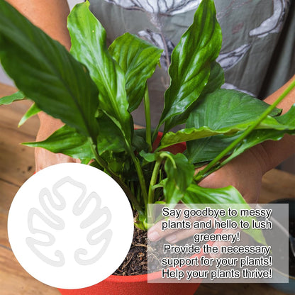 Tuteur pour plantes transparent en acrylique, forme feuille de monstera | Support invisible pour plantes d'intérieur (Lot de 5 pièces)