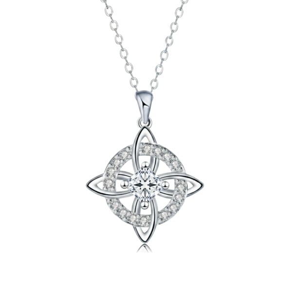 Collier Nœud de Sorcière Mystique avec Pierre de Naissance