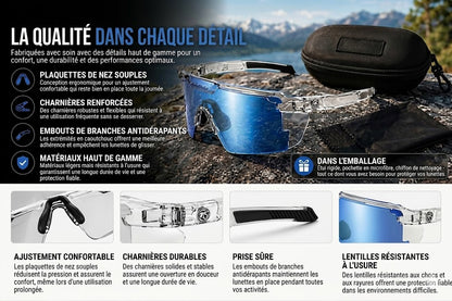 Lunettes de soleil de cyclisme – Lunettes de soleil à verres adaptatifs