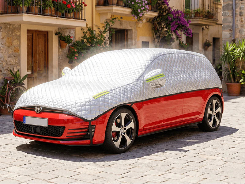 Demi-bâche de voiture épaisse pour protection soleil et neige – Housse auto anti-givre et anti-UV