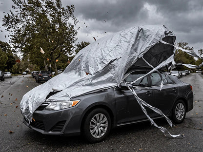 Demi-bâche de voiture épaisse pour protection soleil et neige – Housse auto anti-givre et anti-UV