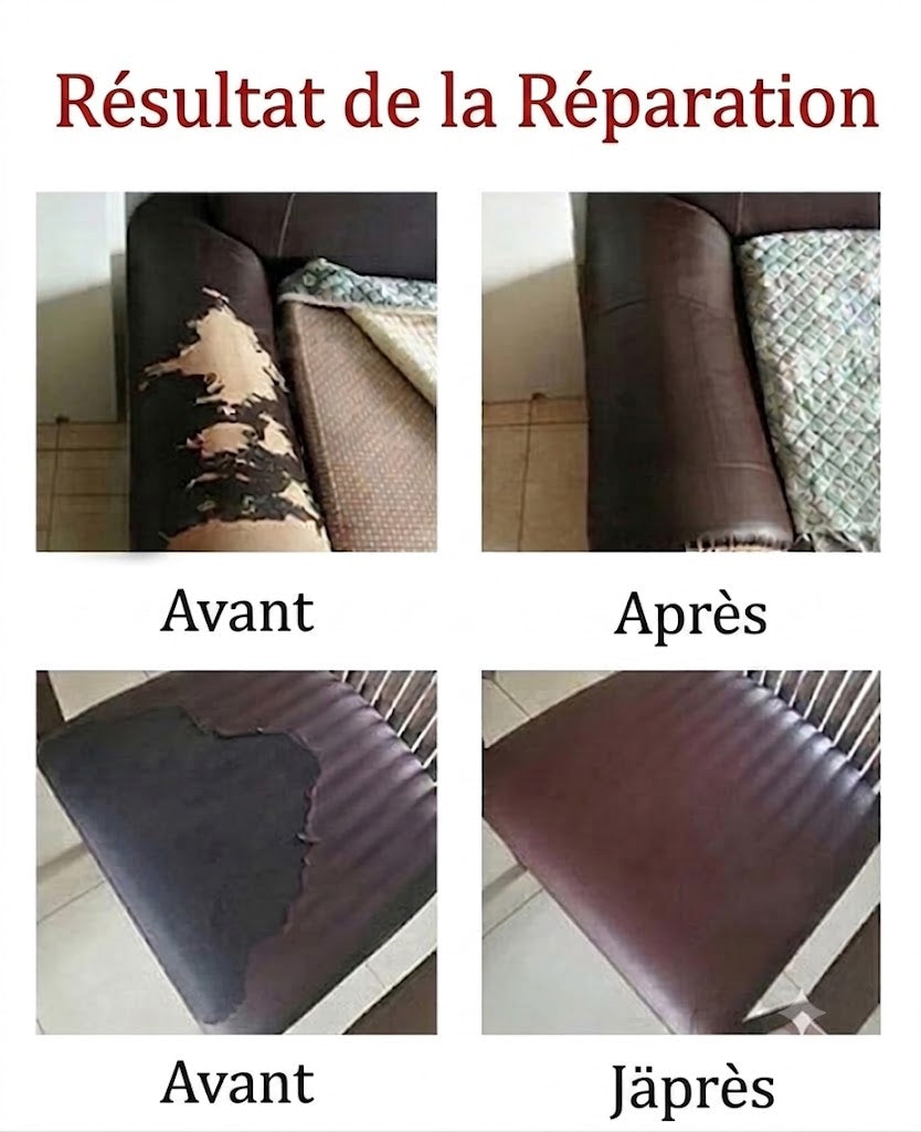 🛋️ Kit de réparation de cuir autocollant