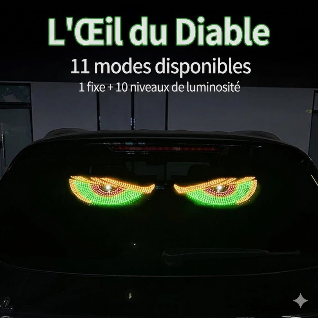 Yeux de Démon LED pour Pare-brise de Voiture