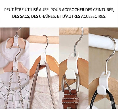 Crochets gain de place pour cintres (Lot de 12 pièces)