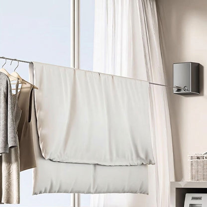 Corde à linge invisible – Étendoir rétractable en acier, Sans perçage, Séchage flexible