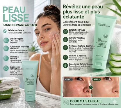 Gel exfoliant aux extraits de plantes