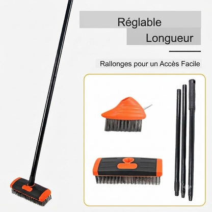 🧹Kit de brosses à joints pour carrelage – Outil de jardin 3-en-1 pour terrasse et allée