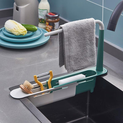 Étagère de rangement télescopique pour évier