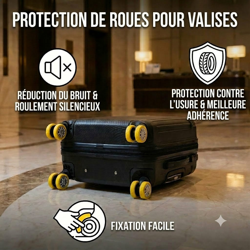 Housse de protection pour roues de valise