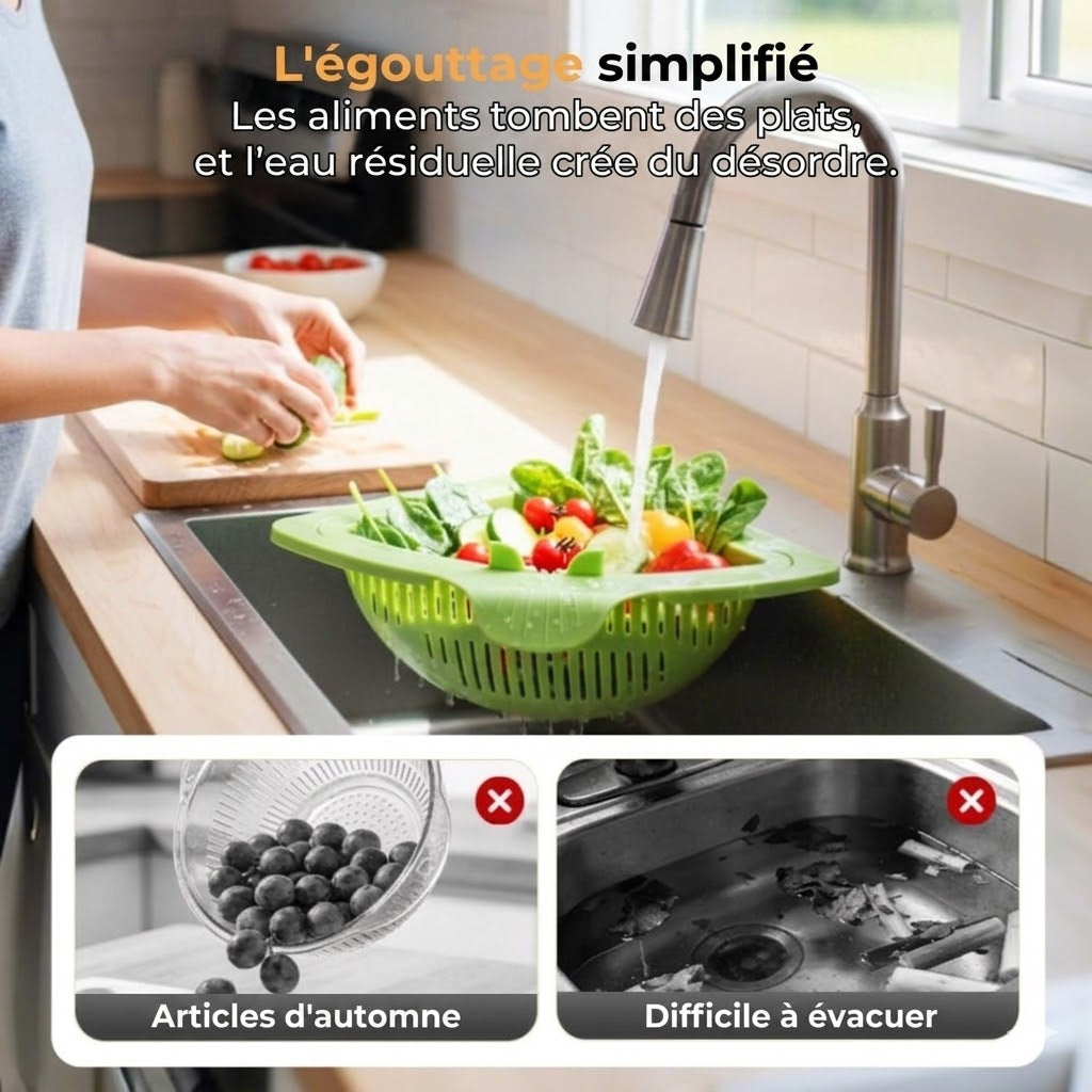 Passoire d'angle magnétique pour évier – Panier à déchets pour évier