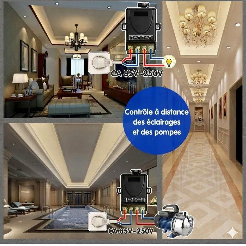 💥Ensemble télécommande et récepteur sans fil - Universel - Plug & Play - Aucun câble⚡ requis