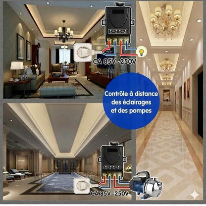 💥Ensemble télécommande et récepteur sans fil - Universel - Plug & Play - Aucun câble⚡ requis