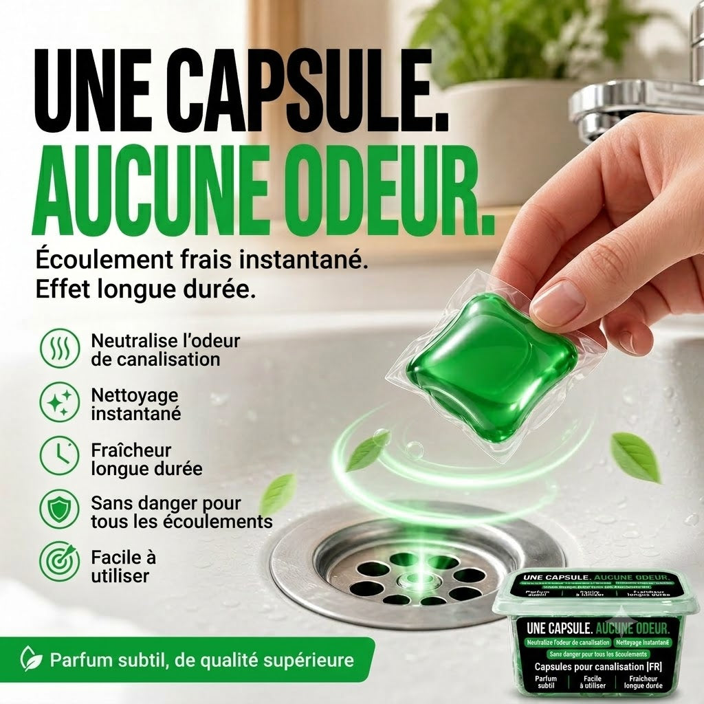 Pastilles nettoyantes et désodorisantes pour canalisations