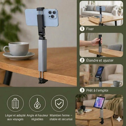 Support de téléphone portable – Support pliable et ajustable pour le voyage