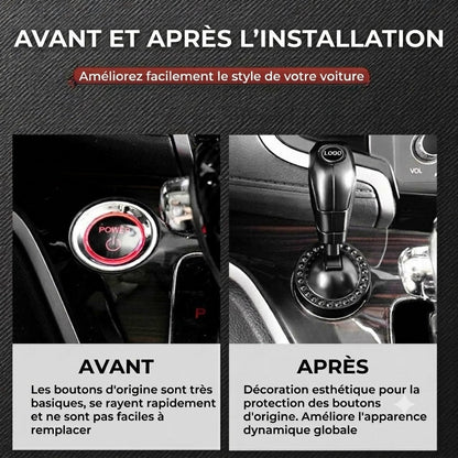 🚗 Levier à bascule Start/Stop pour voiture – Cache décoratif pour bouton de démarrage 🕹️