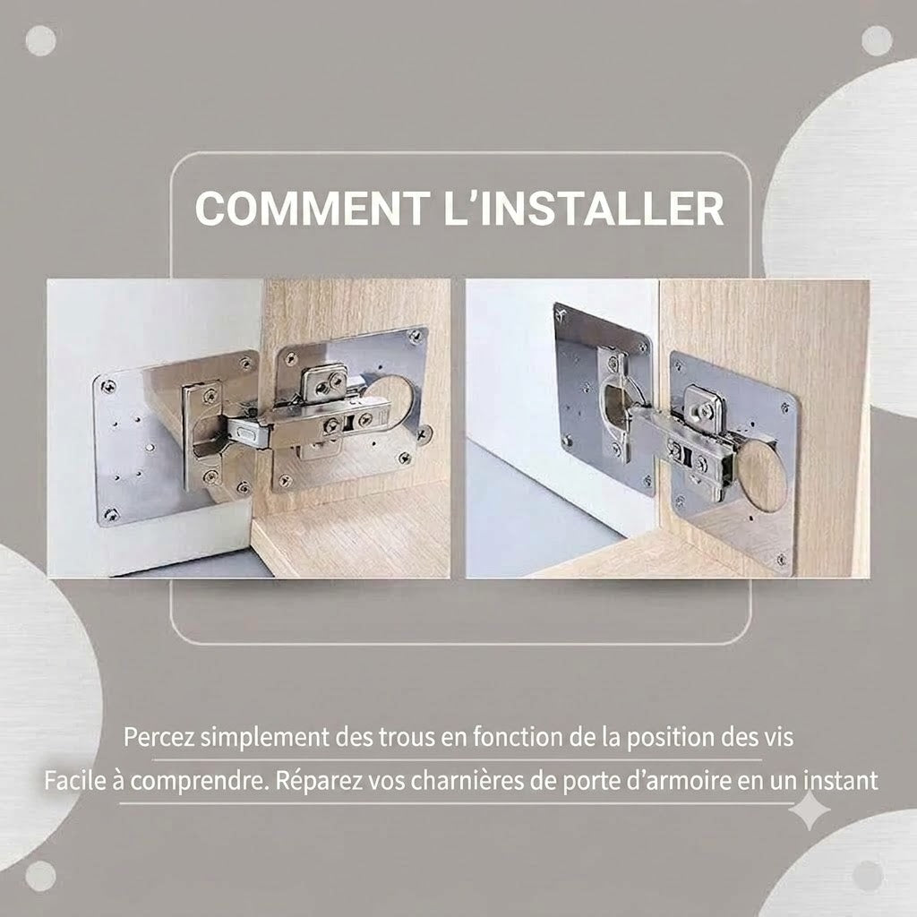 Kit de réparation pour charnières de placard