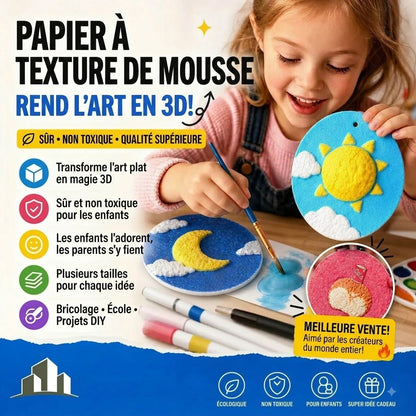 👩‍🎨🔮 Papier mousse sécurisé pour enfants – Doux et flexible, idéal pour les projets DIY, l'apprentissage et le bricolage 🎁✂️