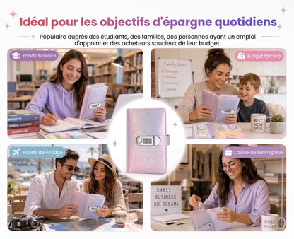 Carnet de budget avec cadenas à code
