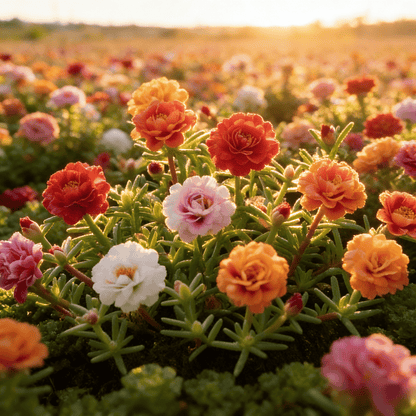 🌸 Mélange de 1000 Graines de Pourpier – 🌿 Roses du Soleil