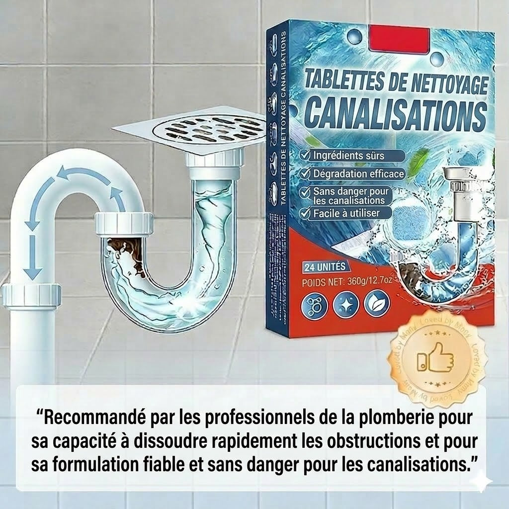 🚽 Pastilles déboucheuses de canalisation à action rapide – Adaptées pour les cuisines, salles de bains et canalisations