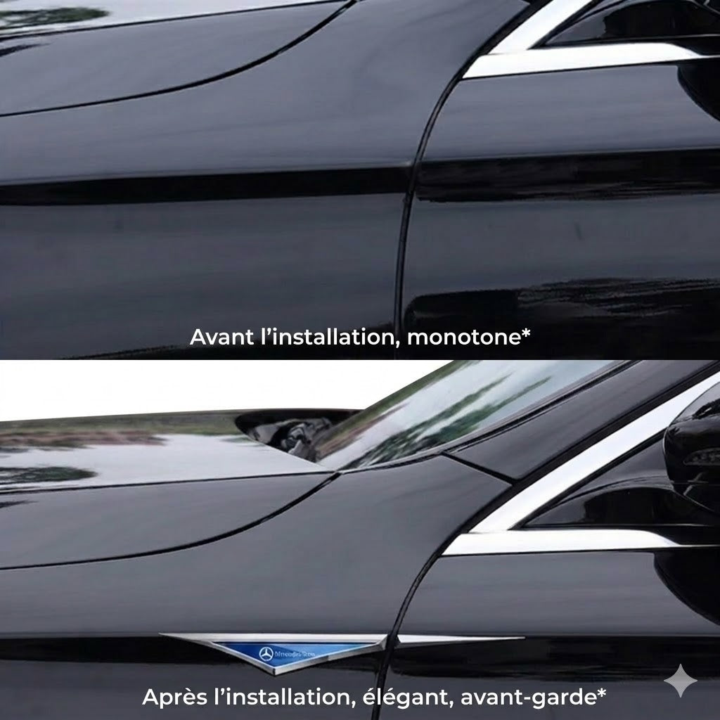 Emblème de voiture universel – Logo de voiture résistant aux intempéries – Badge autocollant pour carrosserie