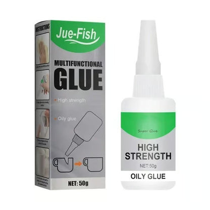 Super Glue Extra Forte – Colle instantanée universelle pour plastique, bois et céramique (Transparent)