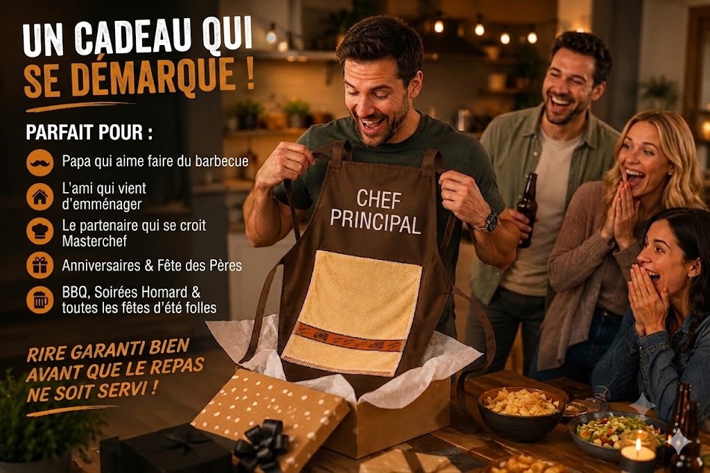 👨‍🍳 Le secret du chef – Ce tablier va épater vos invités ! 😂