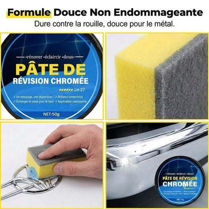 Pâte de réparation pour placage chrome
