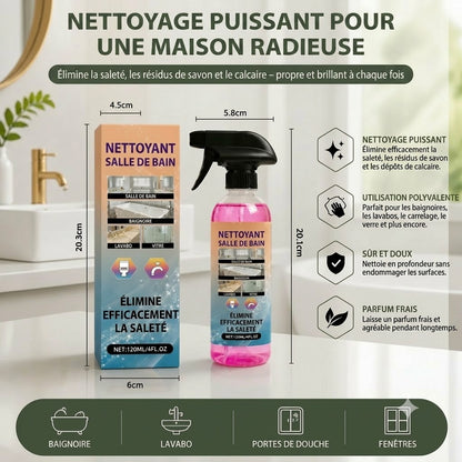 Nettoyant salle de bains – Produit de nettoyage universel pour baignoires, lavabos et vitres